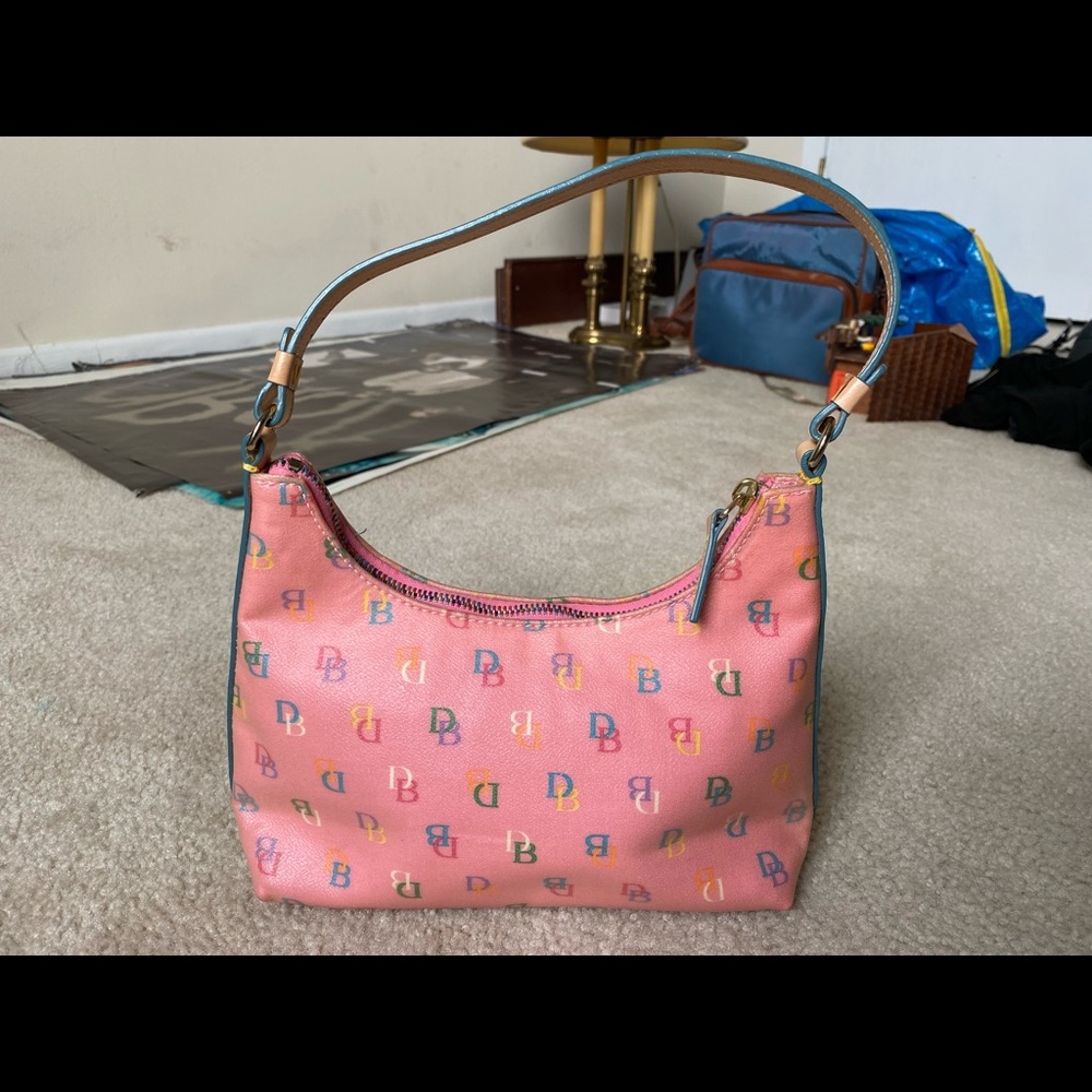 Dooney & Bourke Bubblegum Pink Rainbow Bucket Bag